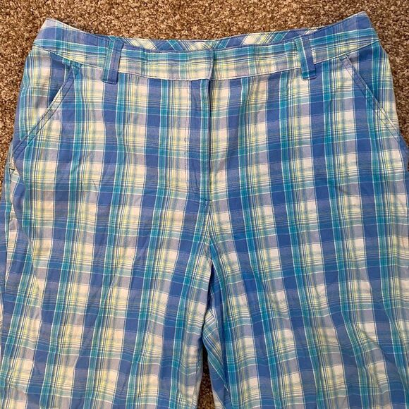 Kim Rogers Plaid Boho Womans Bermuda Shorts Size 12 - Picture 2 of 6